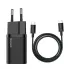 Baseus Super Si Quick Charging Adapter With Type C Port+TC to TC Cable (25W) 
